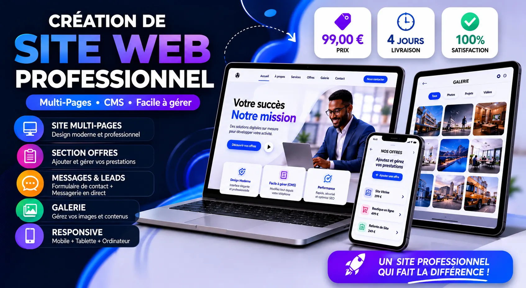 🚀 Création de Site Vitrine Professionnel