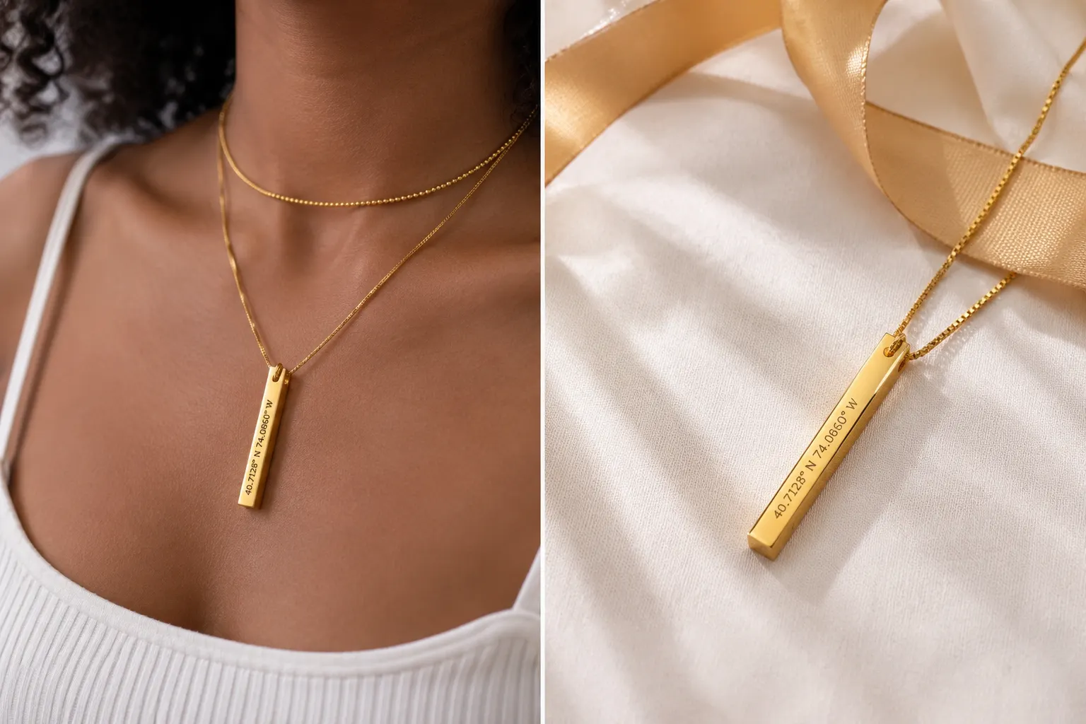 💎 RepèreRata™ – Collier Coordonnées Personnalisées