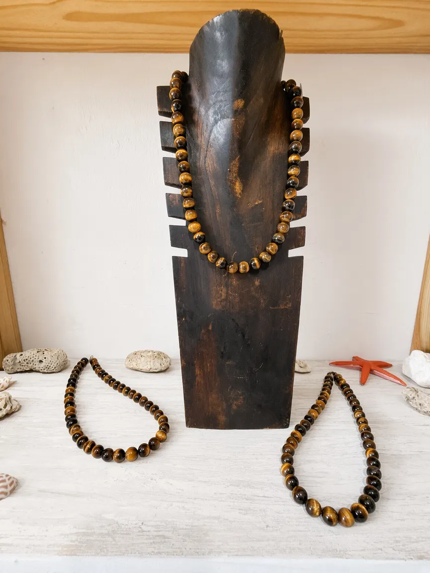 Collier en Œil de Tigre — Pierre de protection