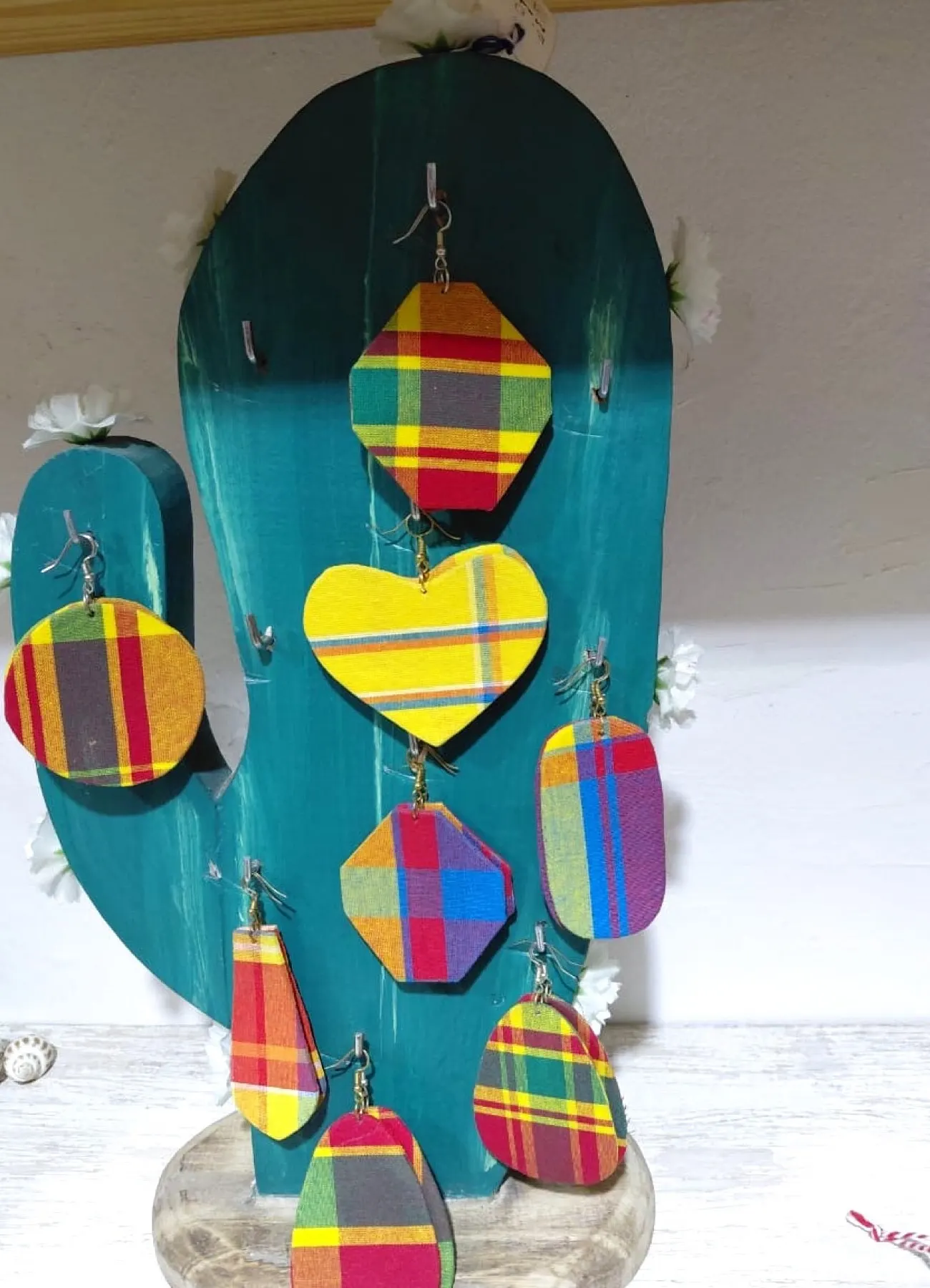 Boucles d’Oreilles Madras — Élégance Créole