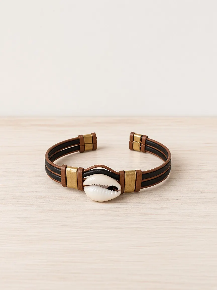 Bracelet Laiton &amp;amp; Cuivre — Orné de Cauri